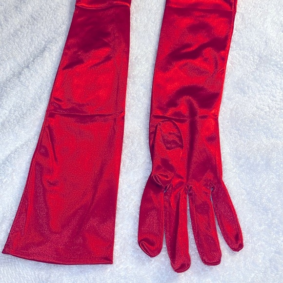 Classic Satin Glossy Long Gloves Party Bridal Dance Opera Length Gloves Hallowee - Picture 5 of 11